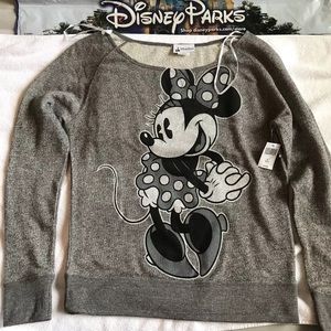 Disney Parks Minnie Mickey Off Shoulder Sweater M
